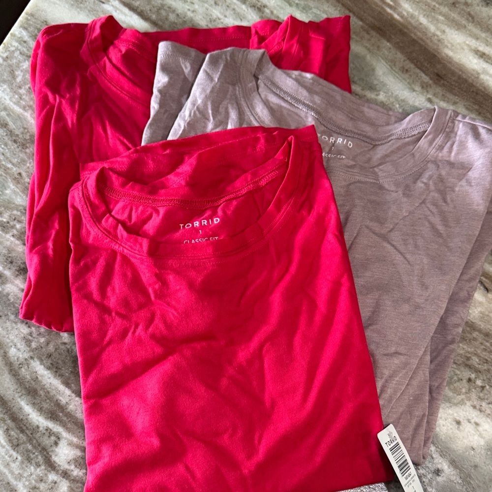 torrid Crewneck Tee Pair - Hot Pink & Mauve